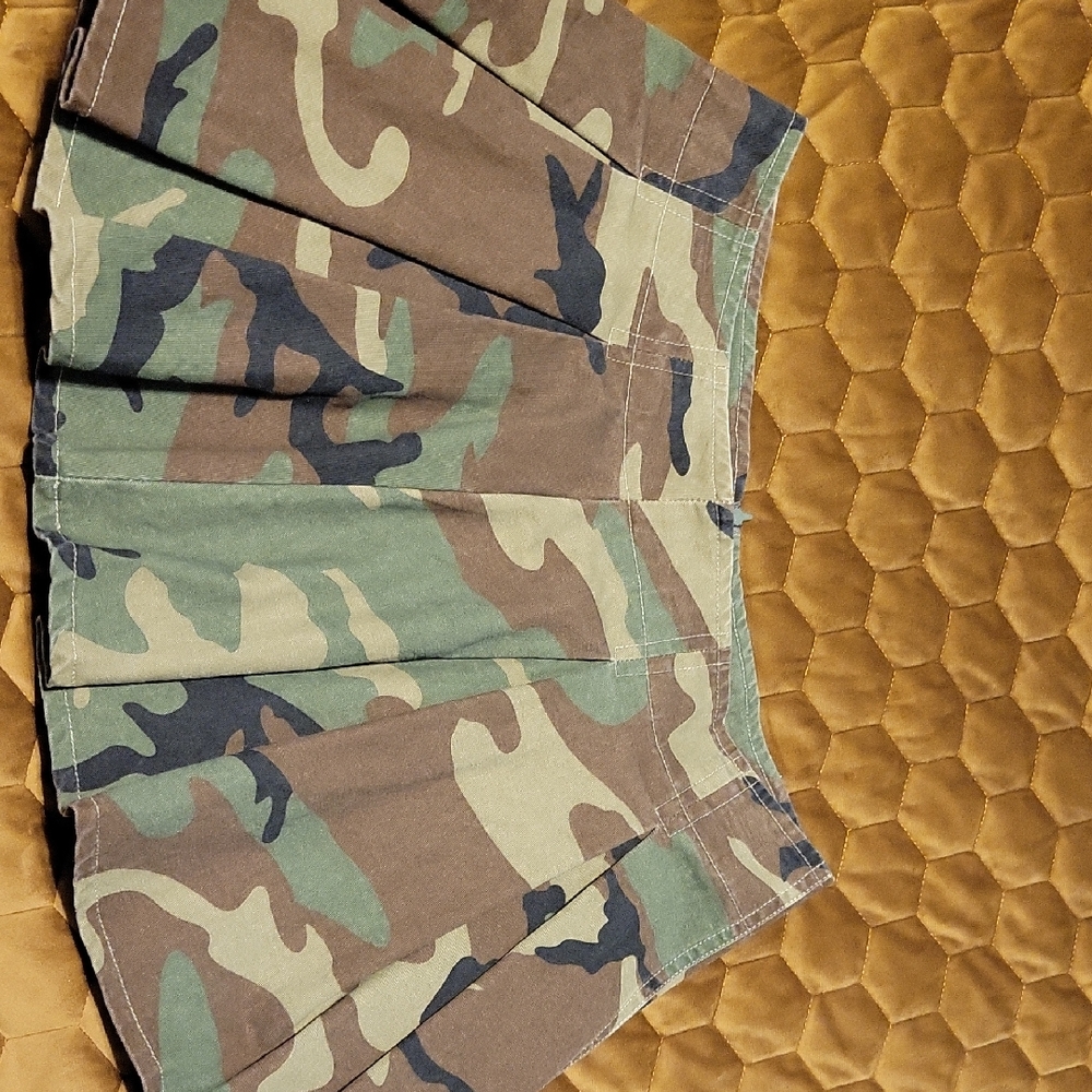Very mini Camouflage Pleated Skirt-No Built-In Shorts